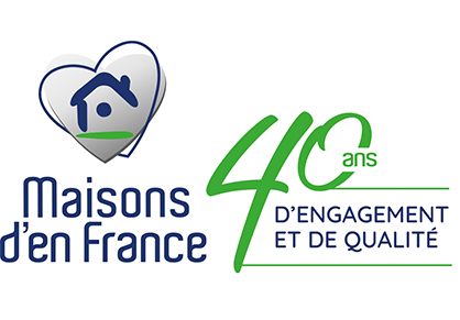 Logo des 40 ans du constructeur de maisons Maisons d'en France