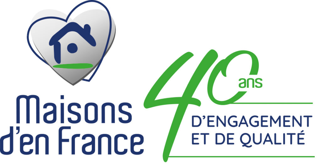 Logo des 40 ans du constructeur de maisons Maisons d'en France